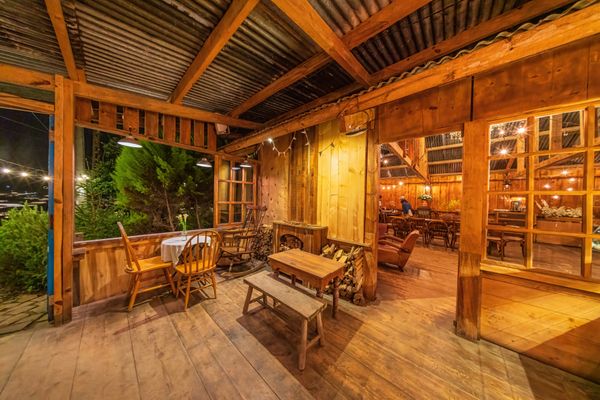 Wooden Lodge at Night jigsaw puzzle