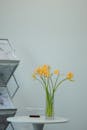 Elegant Yellow Flowers in Modern Interior Vase