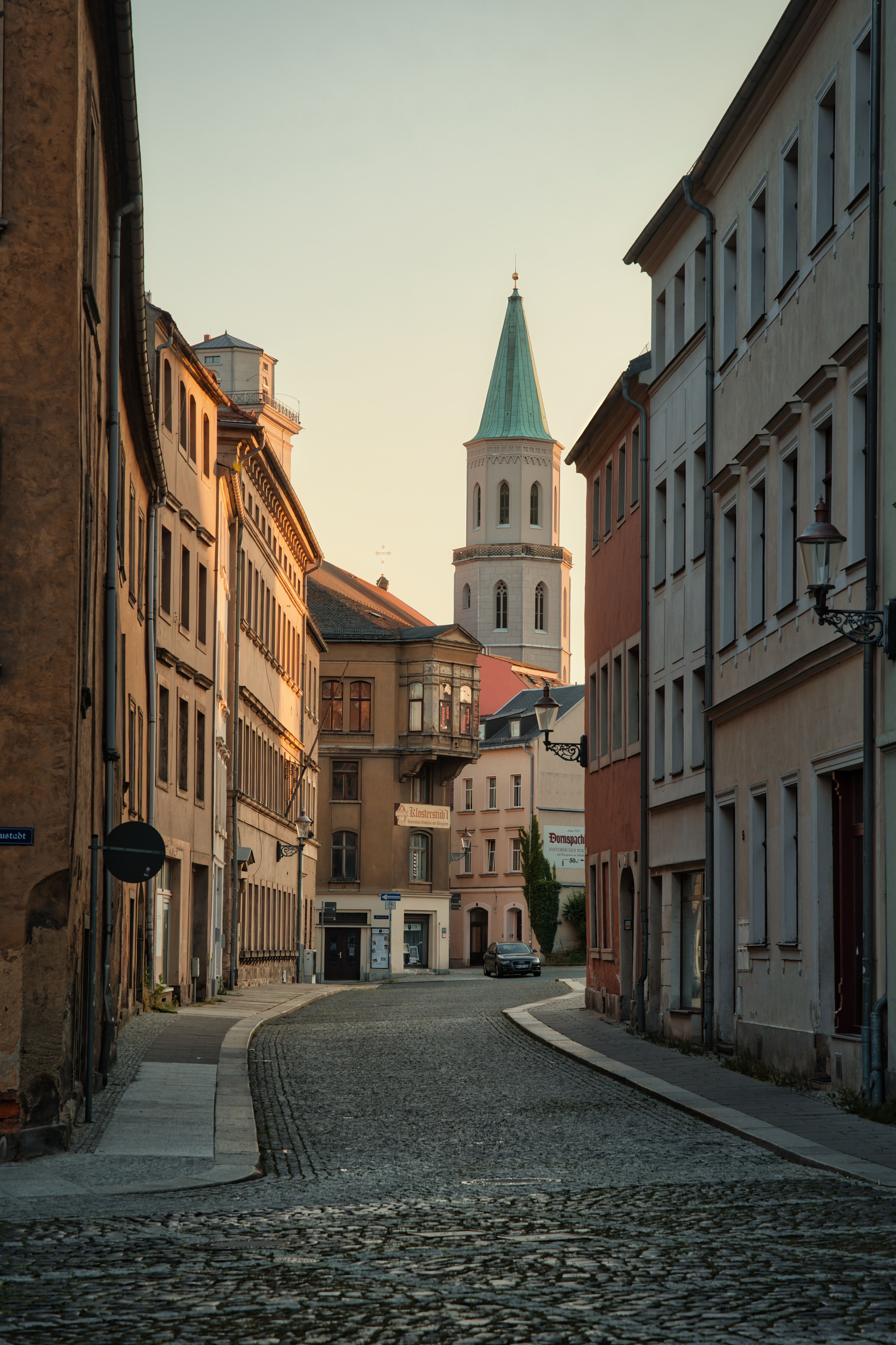 Charming Street View with Church in Zittau, Germany · Free Stock Photo