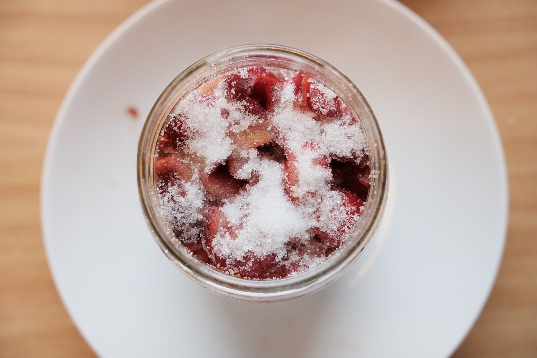 Toast with strawberry raspberry preserves