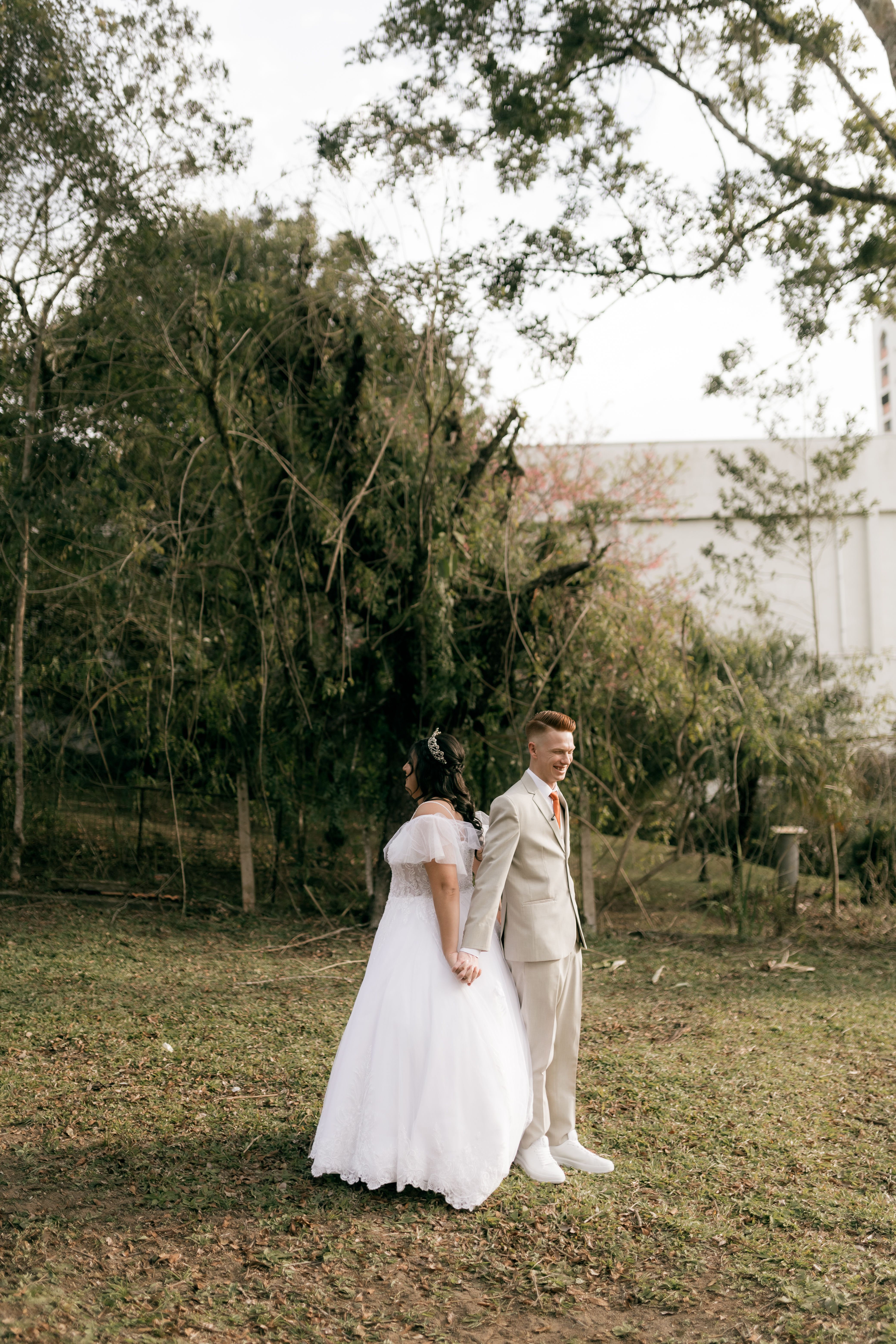 Romantic wedding portrait