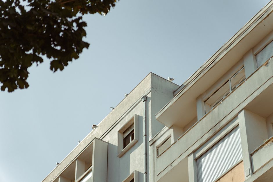 modern apartment balcony view