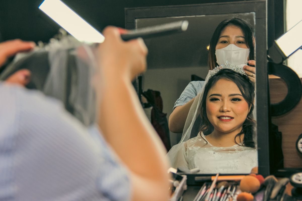 Destination wedding makeup