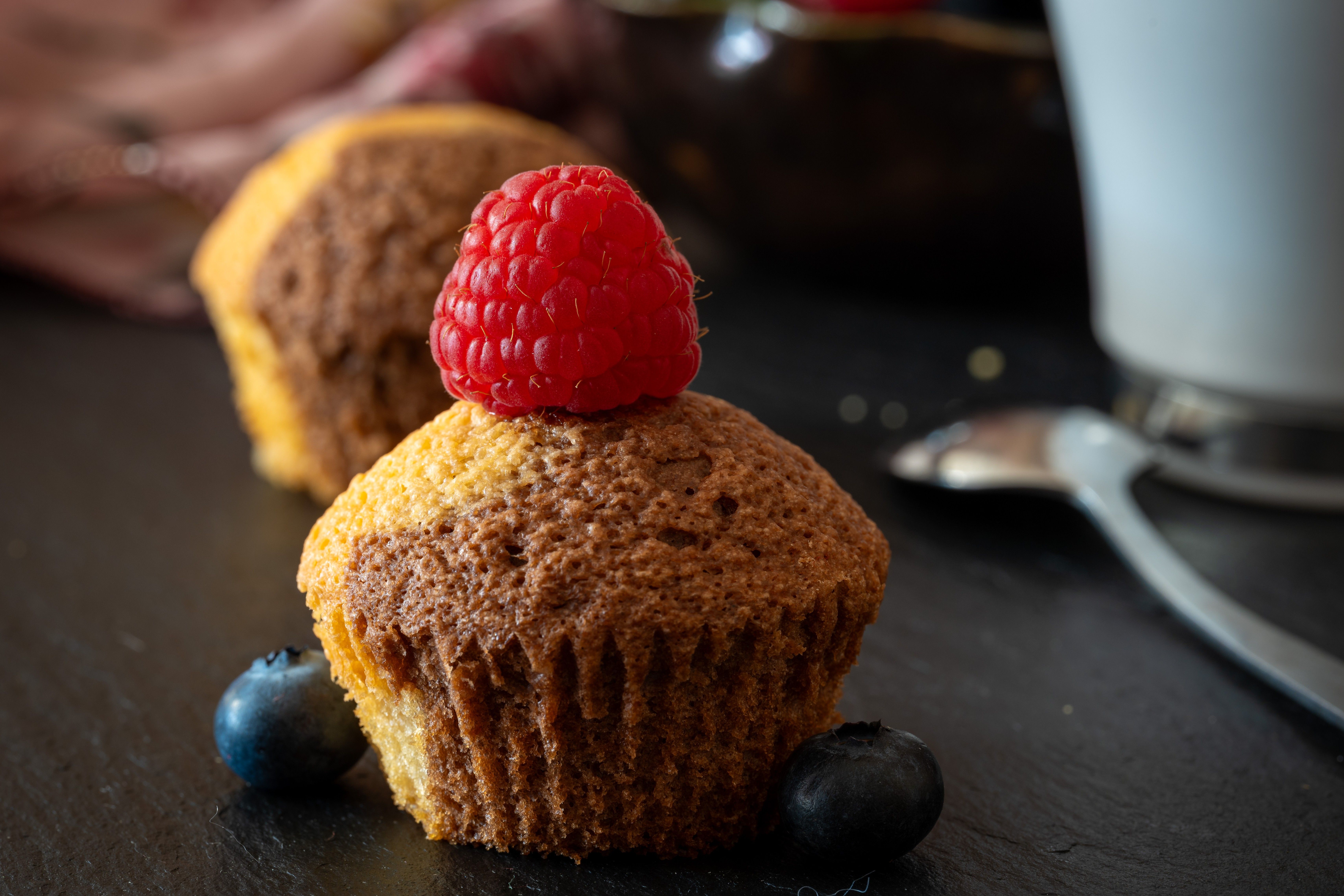 Blueberry Coffee Cake Muffins baked golden in muffin tins
