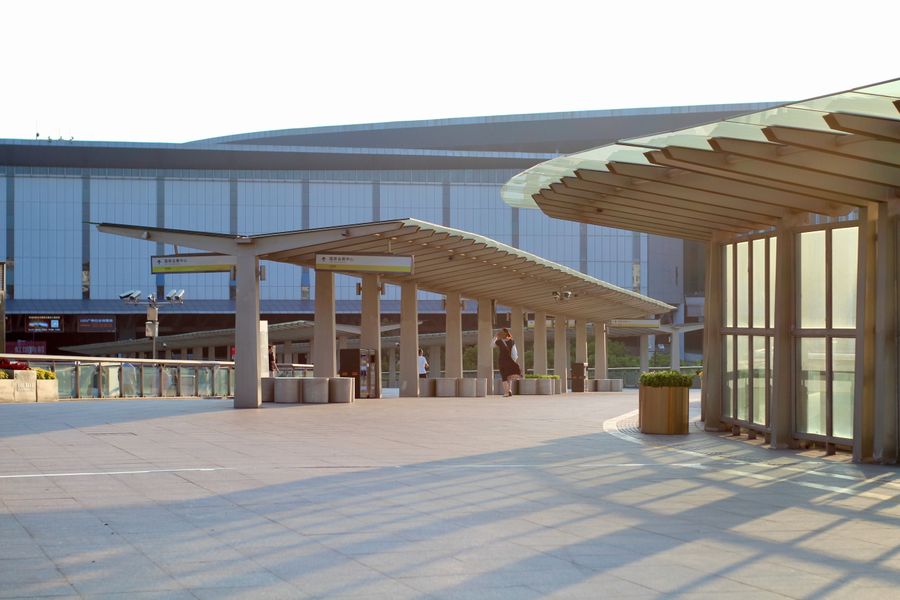 Contemporary architectural entrance canopy