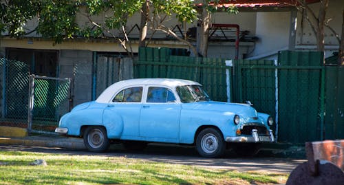 Free stock photo of american car, blue car, buick