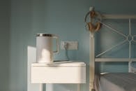 White Pitcher on Side Table