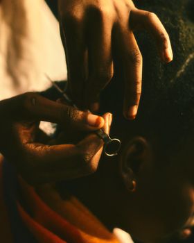 Braiding in progress
