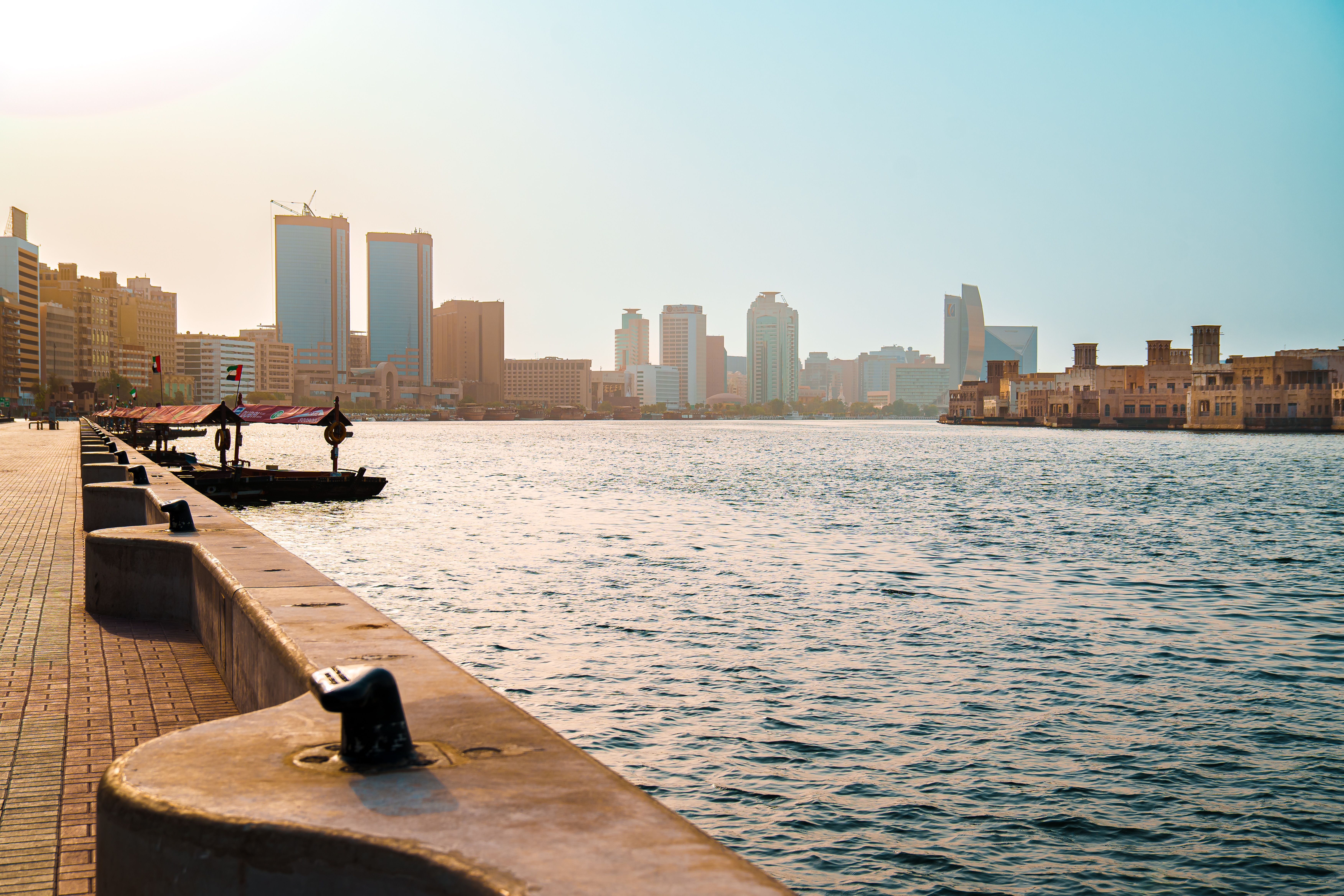 Dubai Creek Scenic View During the Daytime