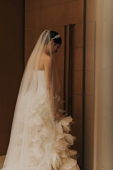 Captivating image of a Vietnamese bride in an elegant gown, showcasing romance and tradition.