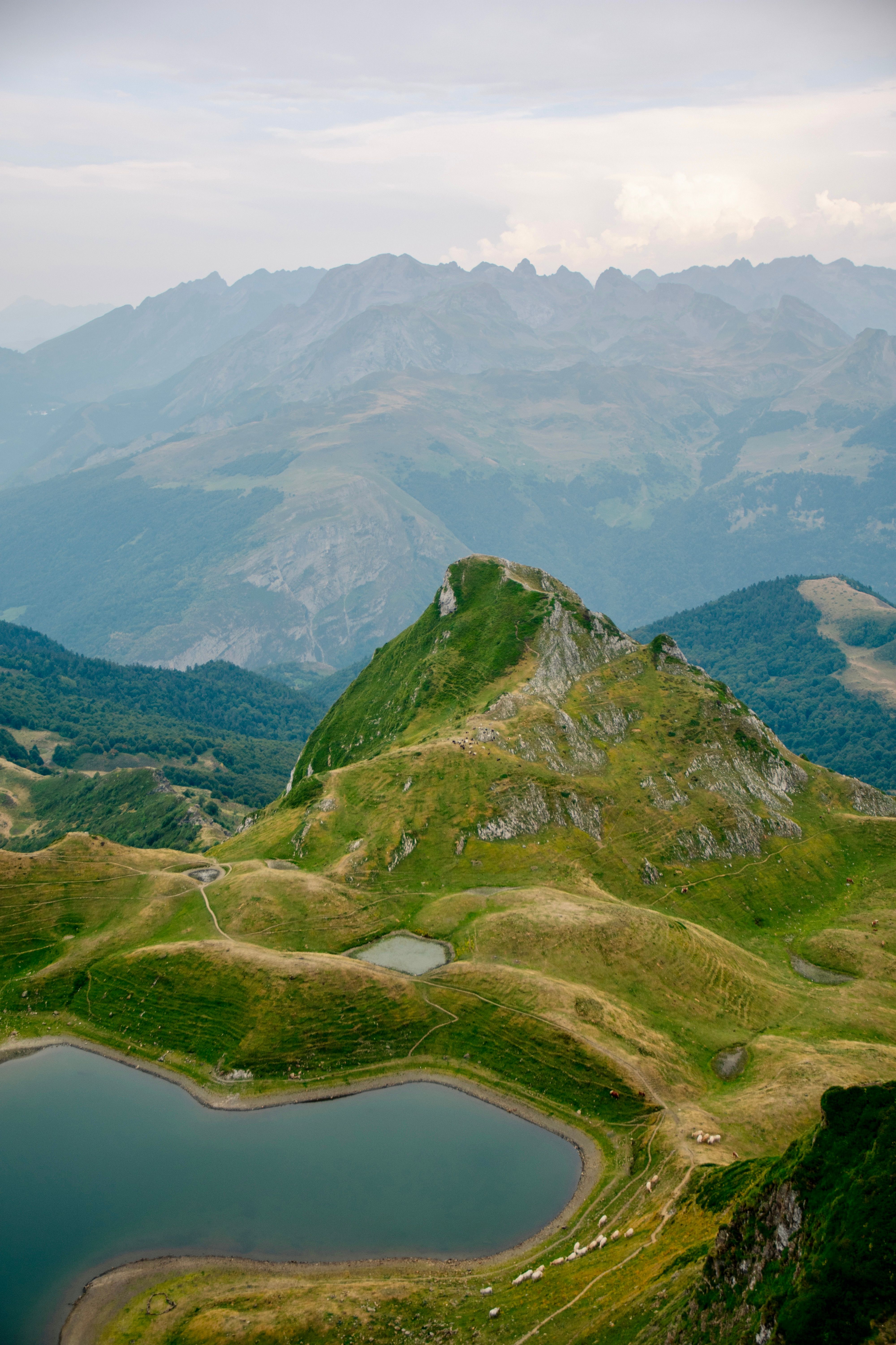 Aerial View of Scenic Pyrenees Landscape in France · Free Stock Photo