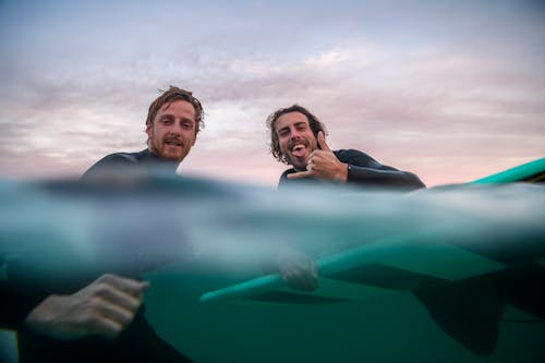 Two Men Swimming