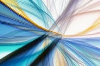 Vibrant Abstract Light Streaks Art in Blue and Yellow