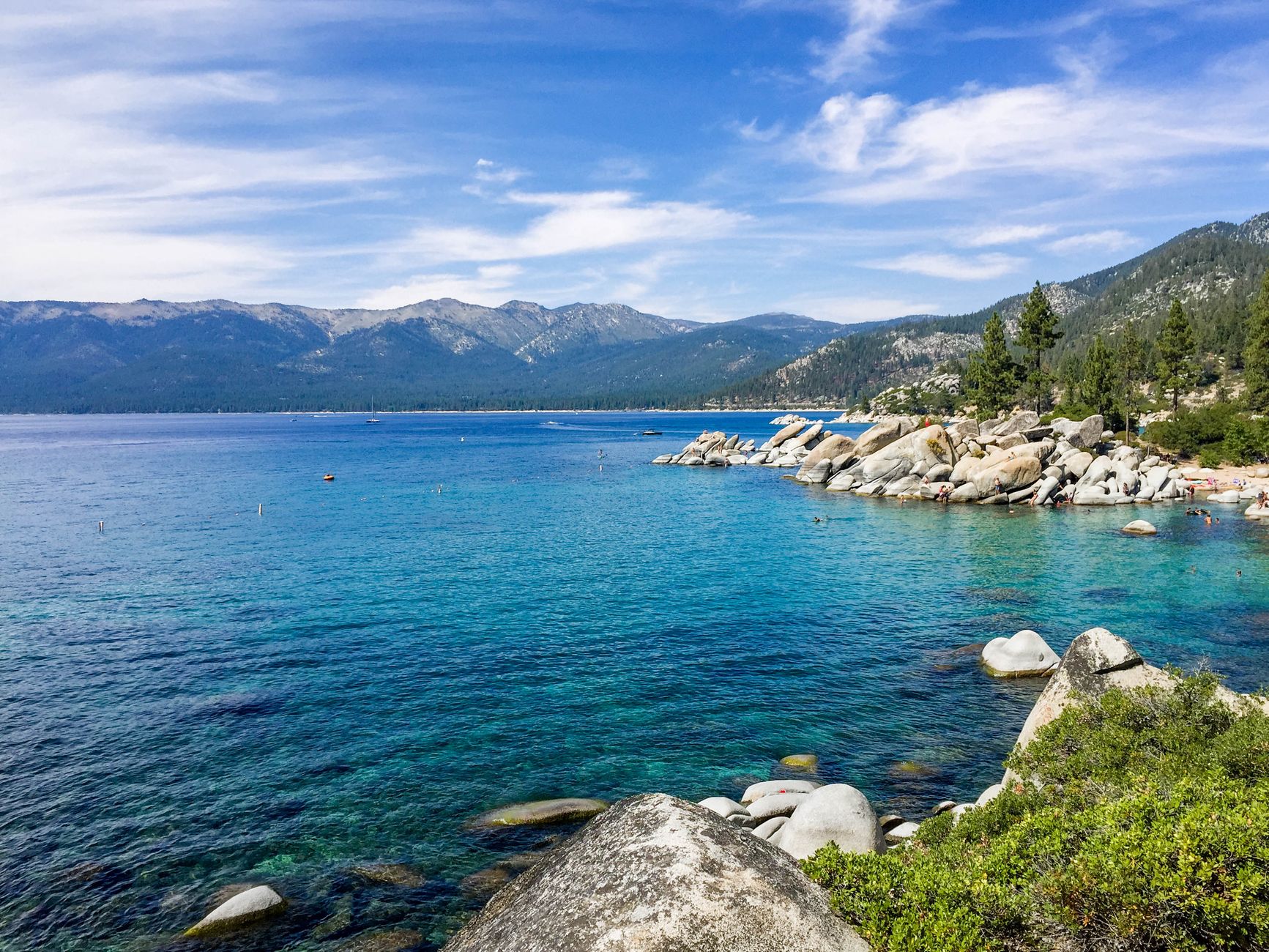Sand Harbor beach on the Nevada side of Lake Tahoe