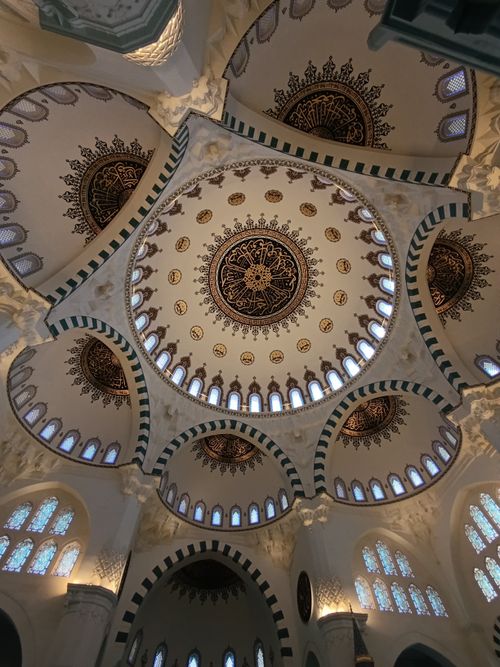 Free Stunning architectural details of the mosque dome in Ankara, showcasing intricate patterns. Stock Photo