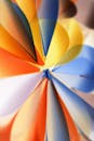 Abstract Colorful Paper Art with Vibrant Folds