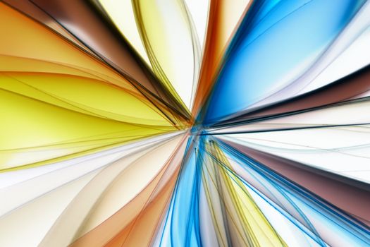 Vibrant abstract design featuring colorful flowing lines in dynamic motion, creating an energetic visual impact.