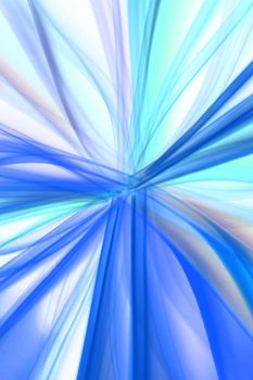 Dynamic abstract art with flowing blue light patterns and gradients.