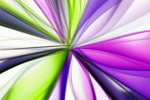 Free Dynamic abstract artwork featuring vibrant green and purple light trails. Stock Photo