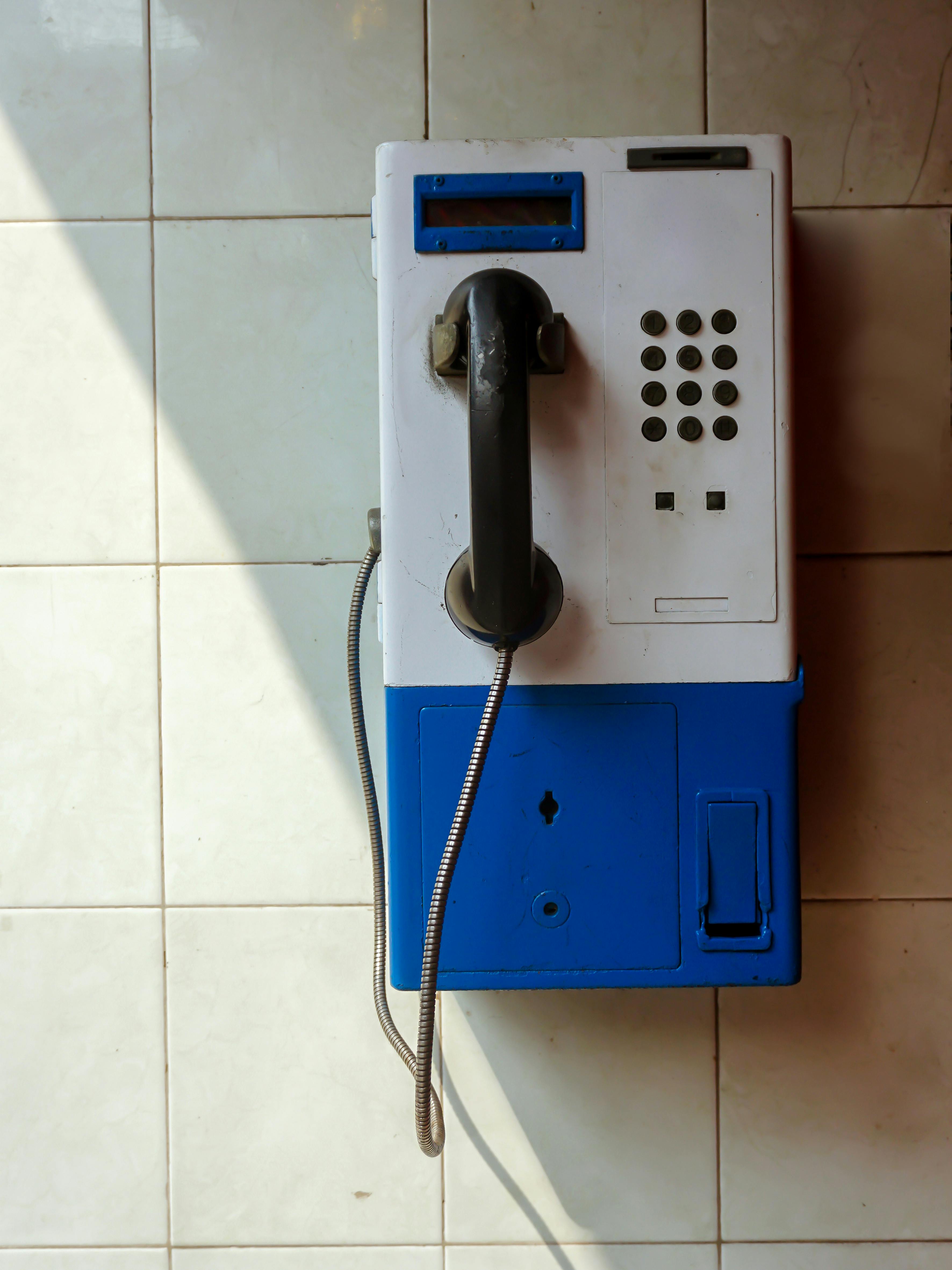 De franc Telèfon Públic De Monedes Foto d'estoc