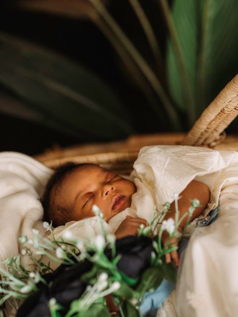 Baptism invitation Tropical