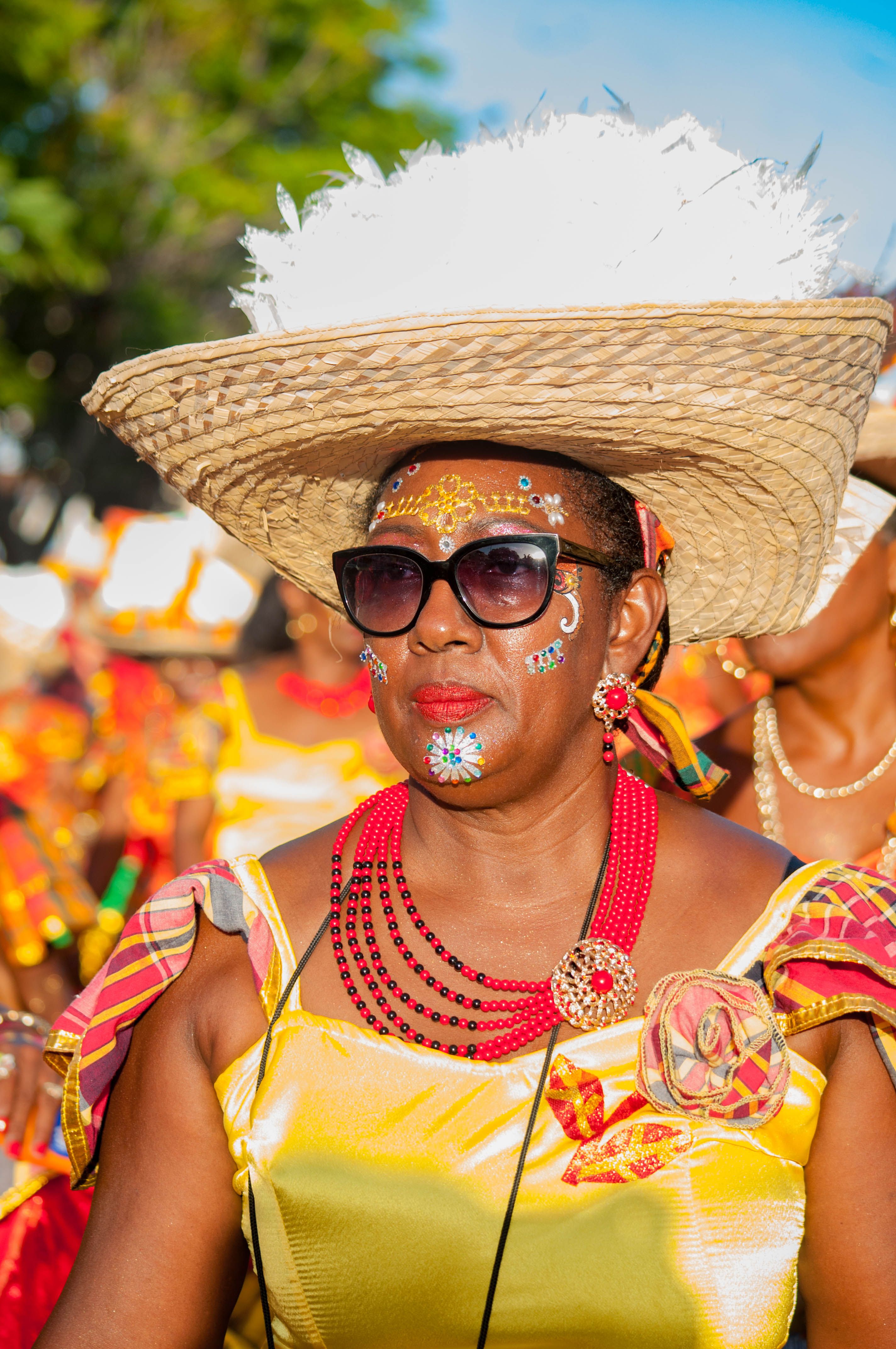 vibrant-caribbean-festival-attire-portrait-free-stock-photo