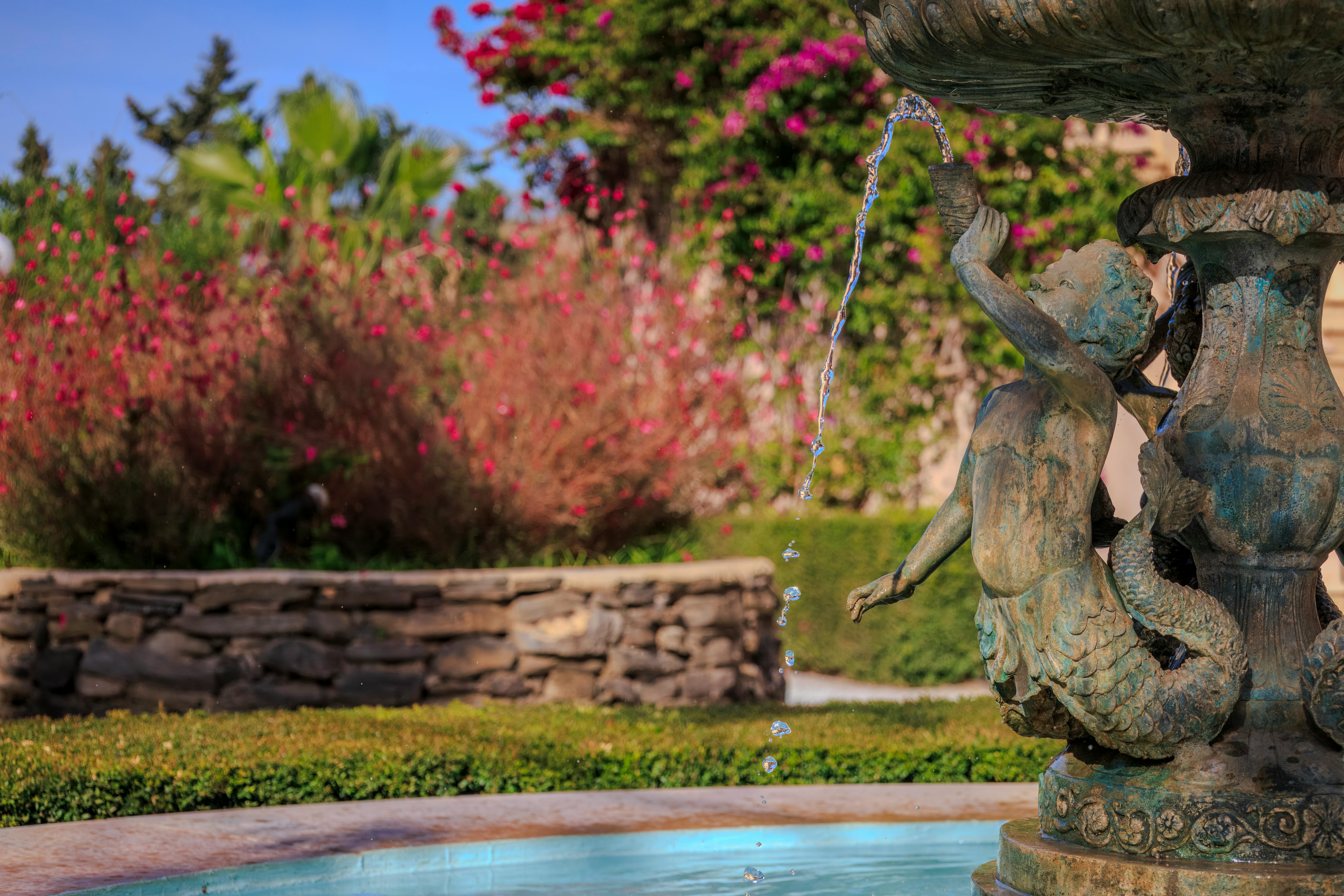 Bronze mermaid statue + fountain garden — 1913 Carlsberg founder + Hans Christian Andersen tale + 1.25m Copenhagen icon