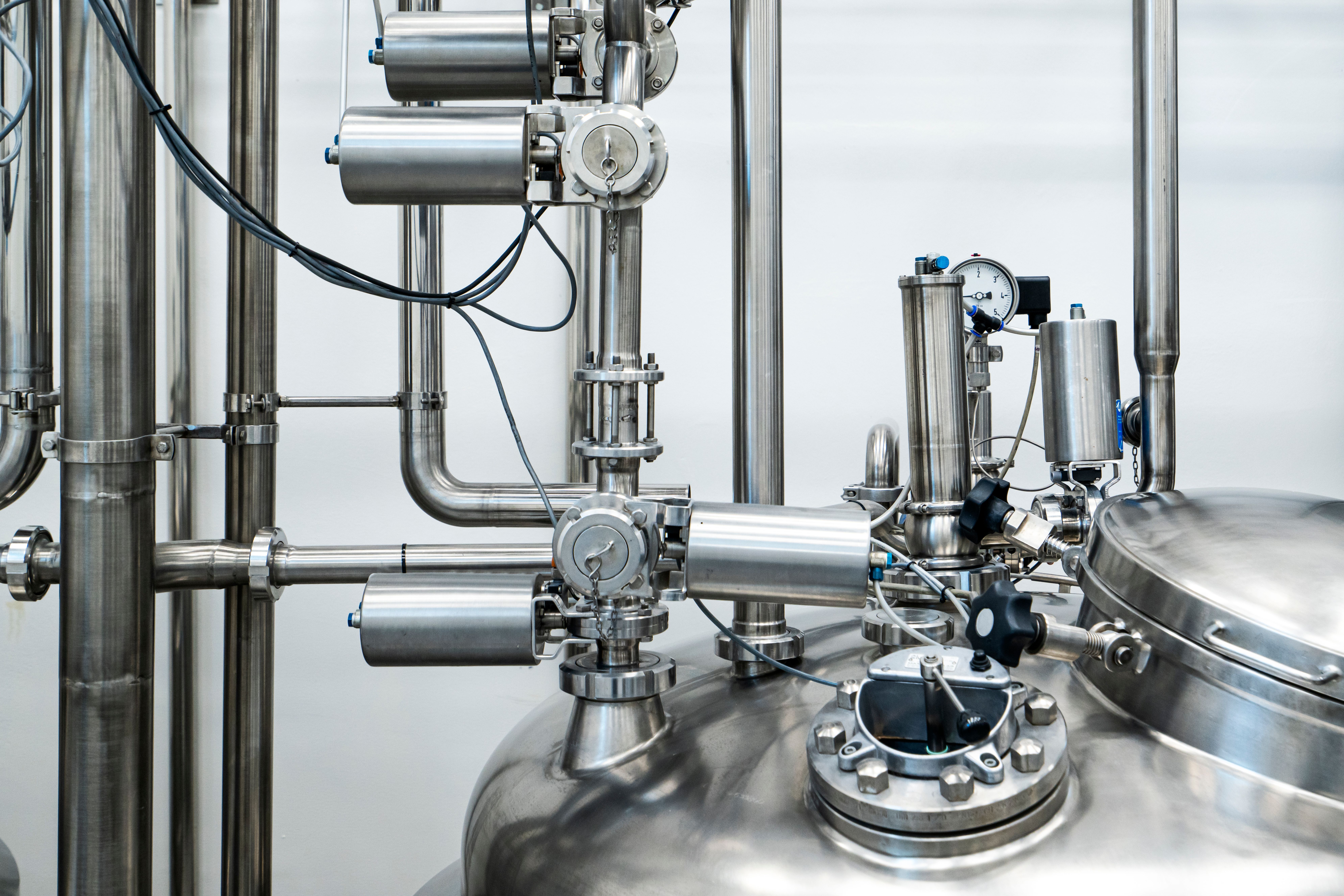 Stainless steel industrial process equipment and piping
