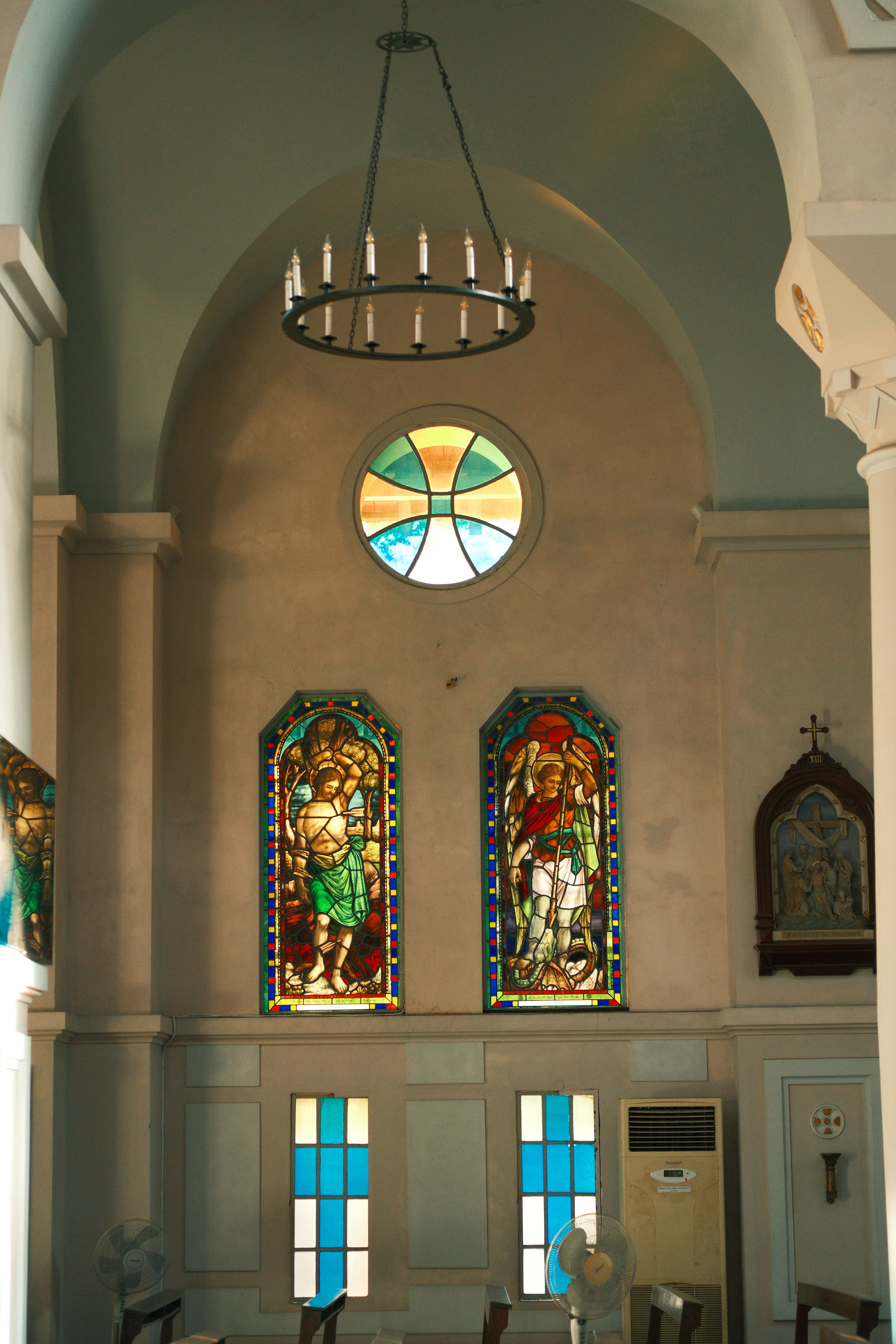 Stained Glass Windows in a Catholic Church · Free Stock Photo