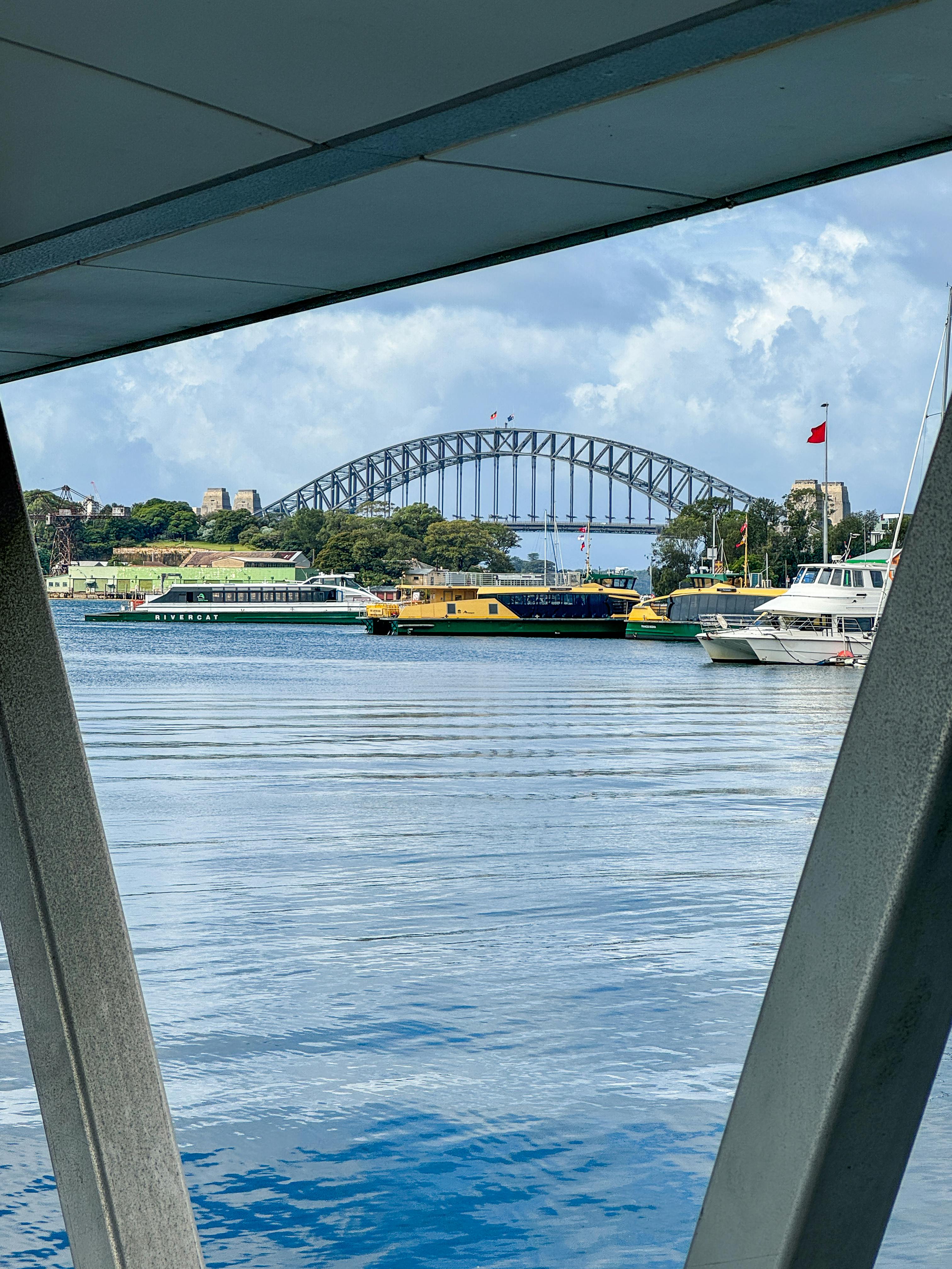 Sydney Harbour Bridge framed view from Darling Point