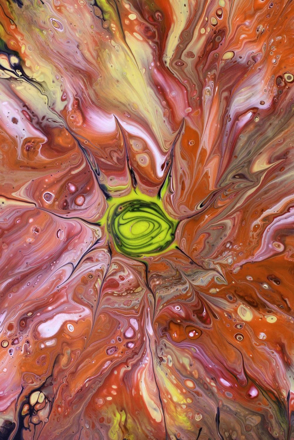 Vibrant Abstract Painting with Fluid Art Technique · Free Stock Photo