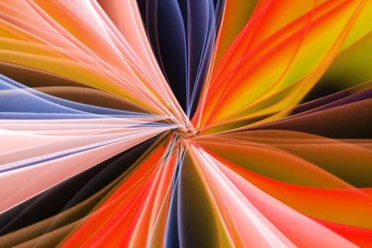 Vibrant abstract art showcasing dynamic, colorful patterns and shapes.