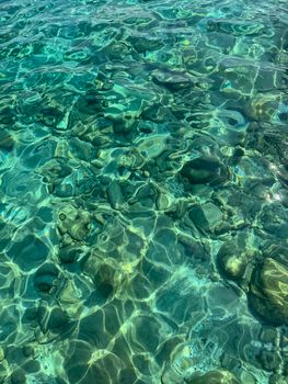 clear turquoise shallow water