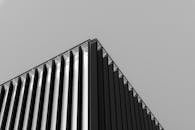Minimalist Architectural Corner in Black and White