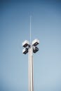 Modern Streetlight Against a Clear Blue Sky