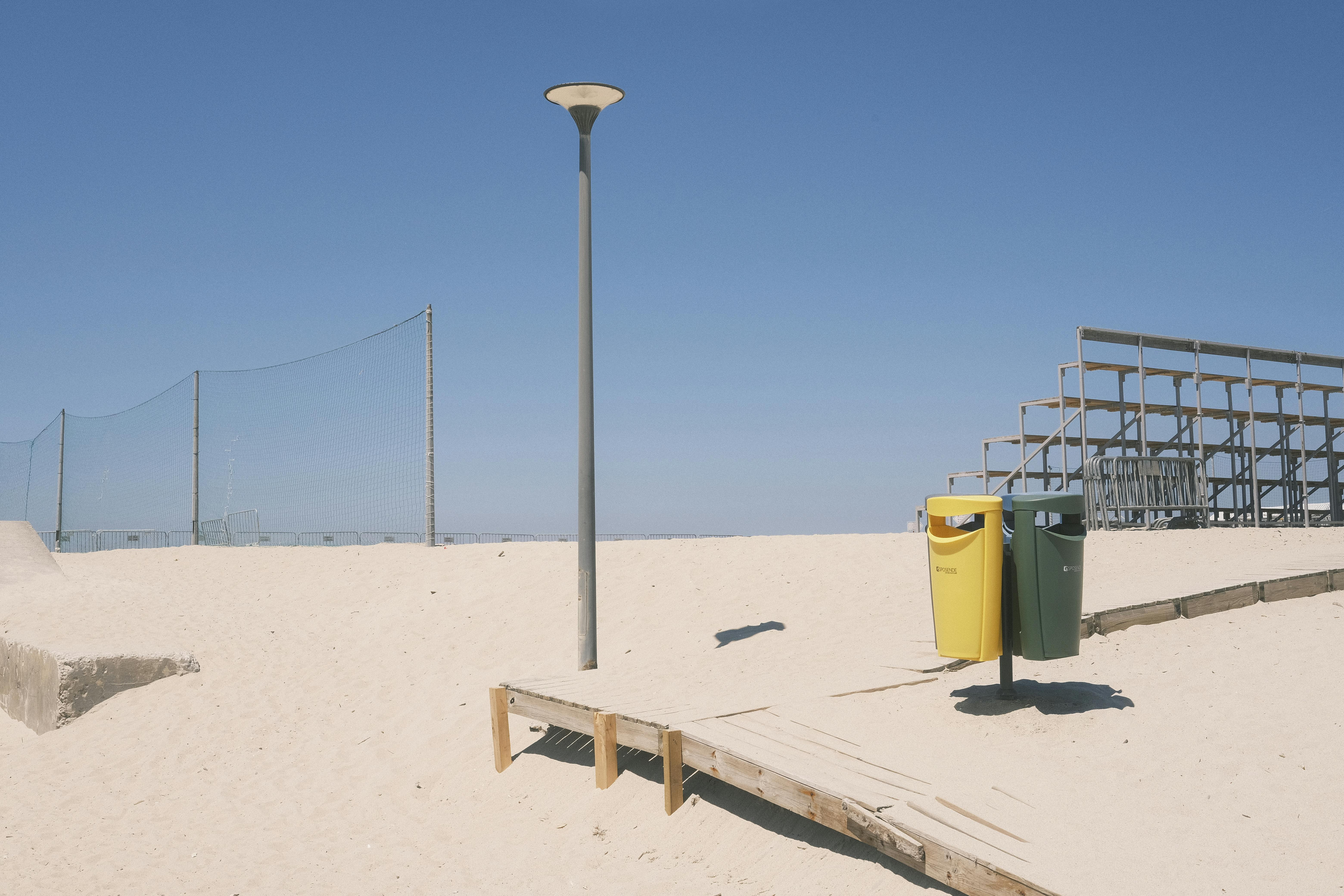 A minimalist beach view in Esposende, Portugal showcasing clean lines and open skies.