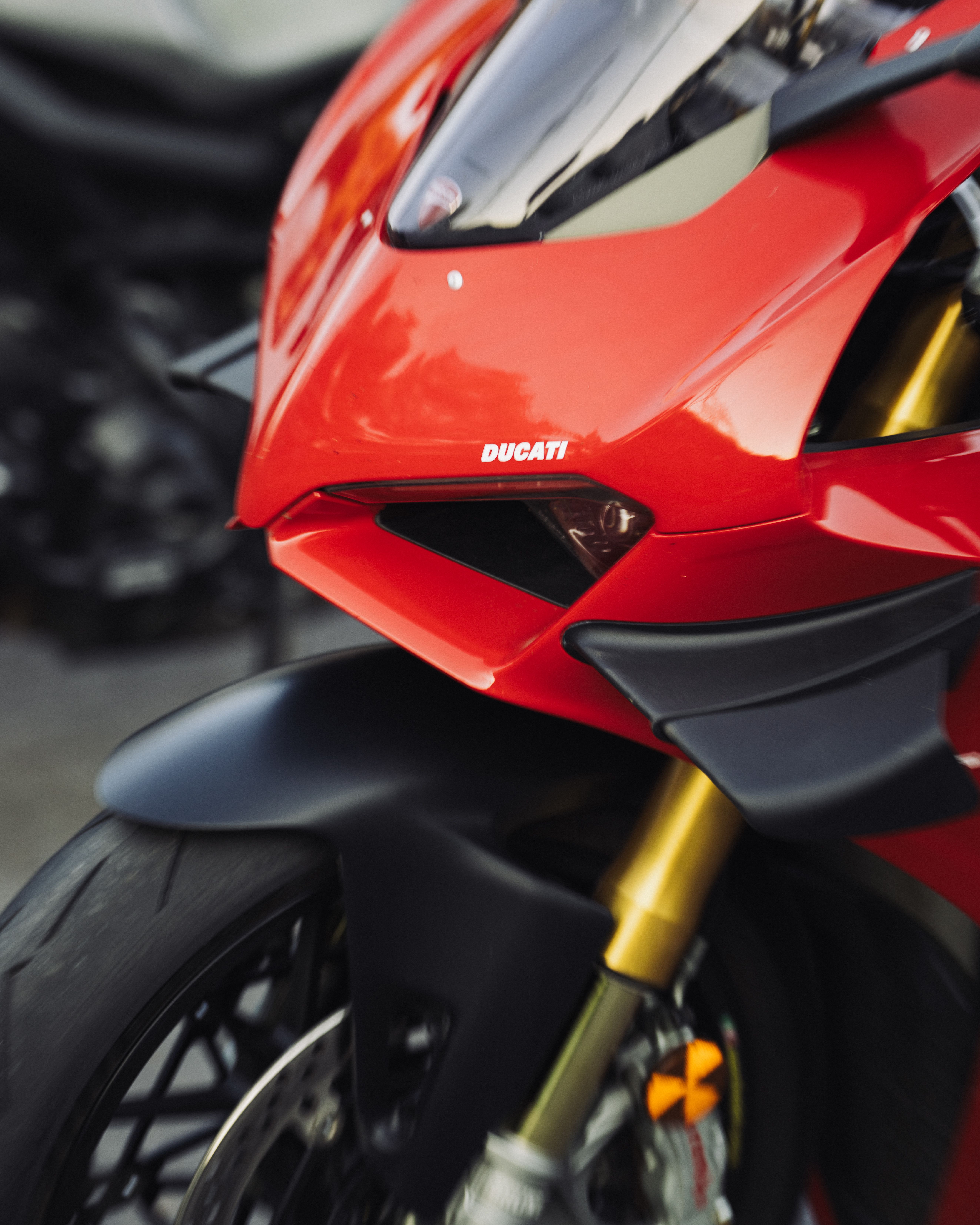 Close-up of Red Sports Motorcycle Front · Free Stock Photo