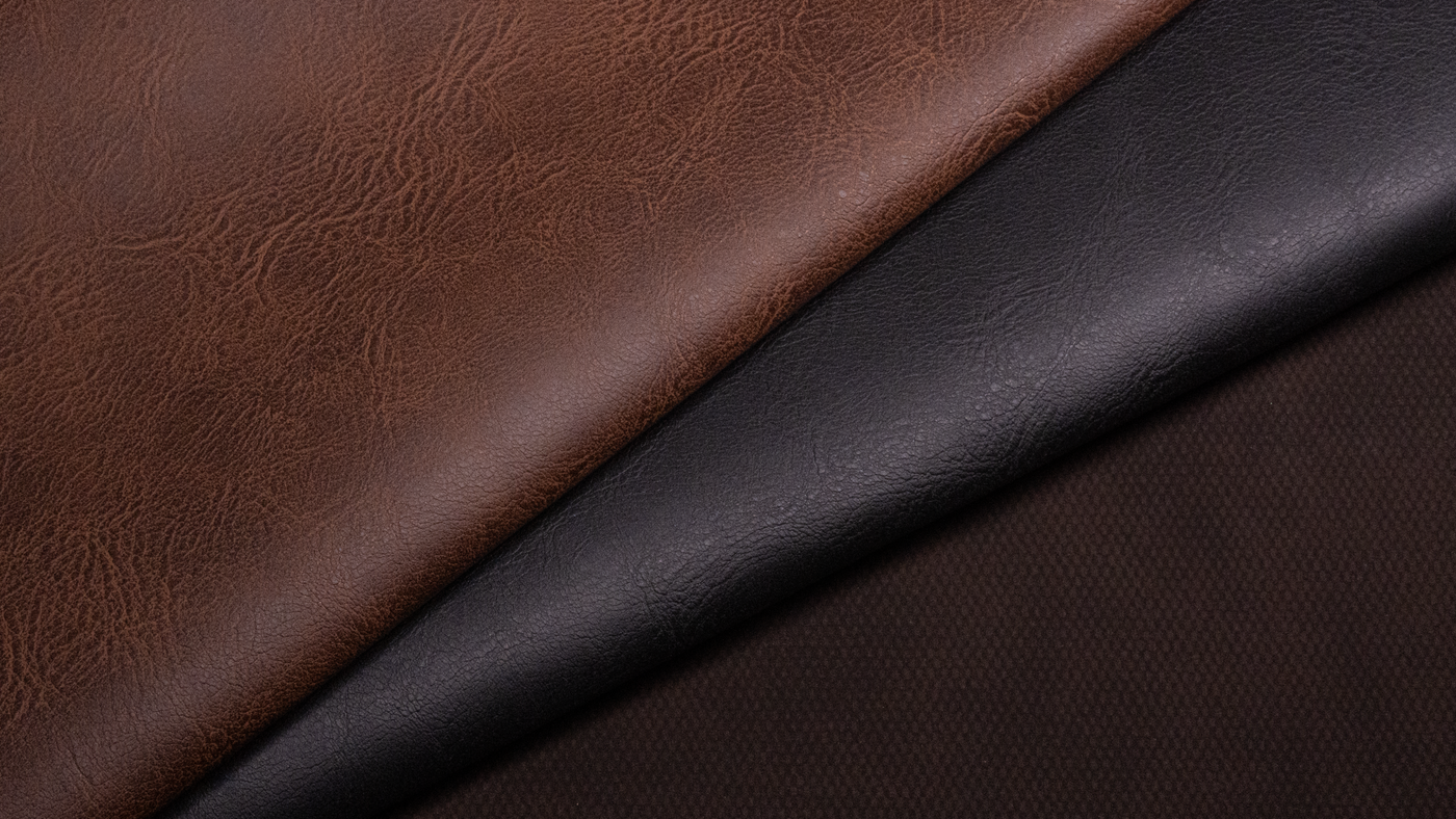 Leather textures and material swatches