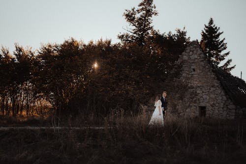 Free stock photo of autumn, bride, husband