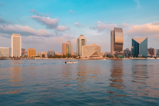 Dubai creek at Sunset