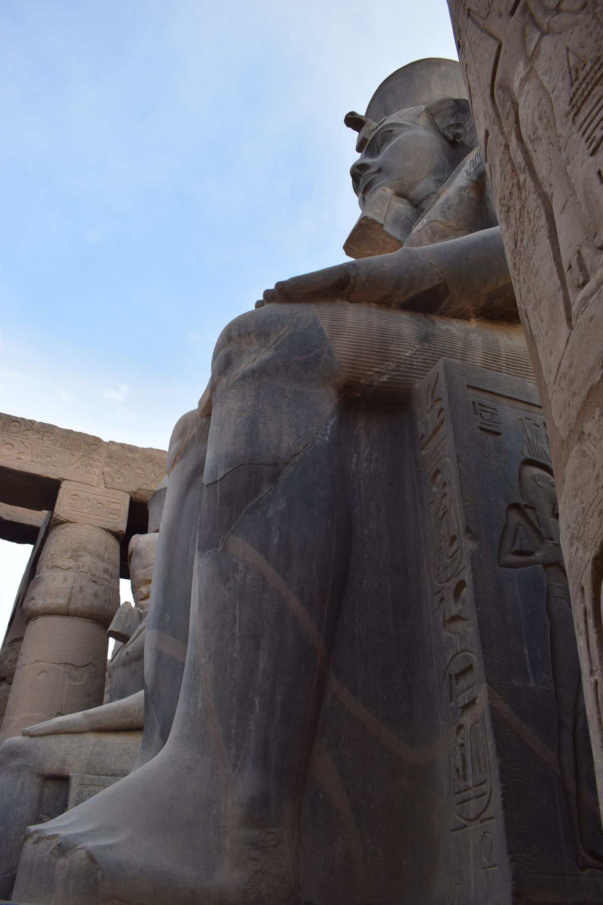 Ancient Egyptian statues at Luxor Temple