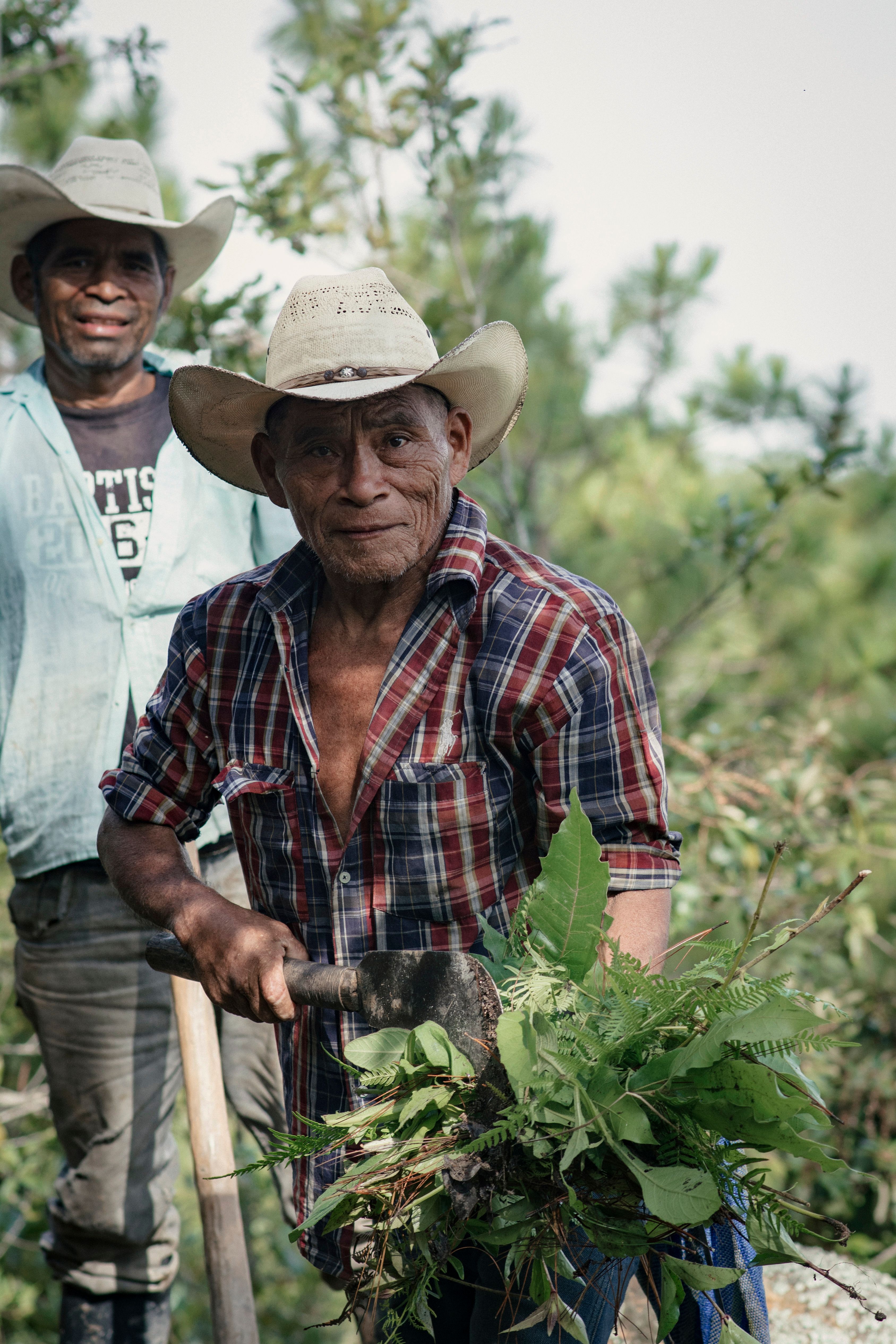 Farmers in Cowboy Hats Working Outdoors