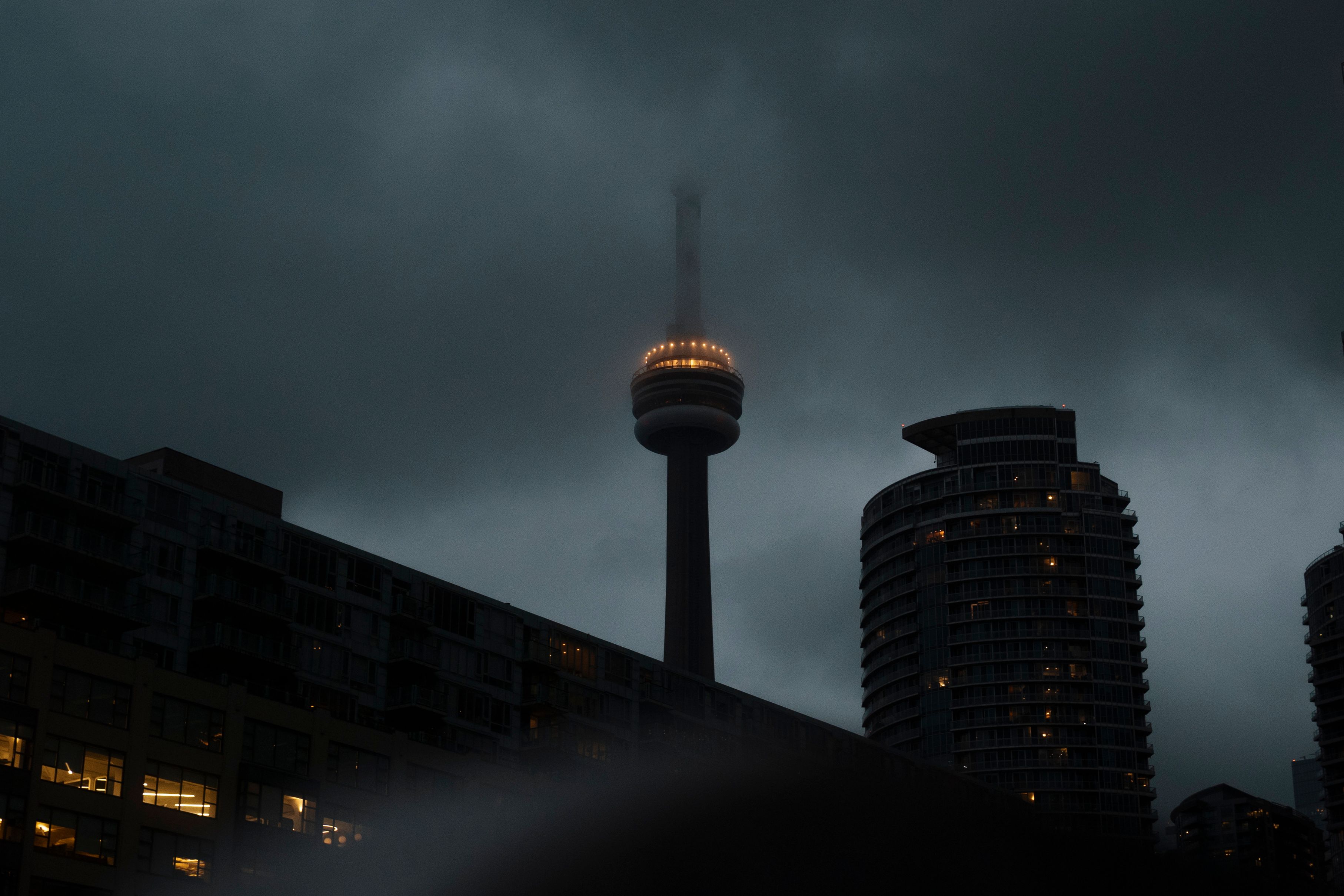 Rows of Toronto condo towers showing the oversupply weighing on prices