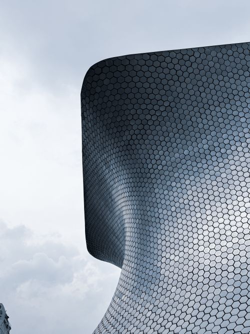 Free Stunning view of the Soumaya Museum's modern facade in Mexico City, CDMX. Stock Photo