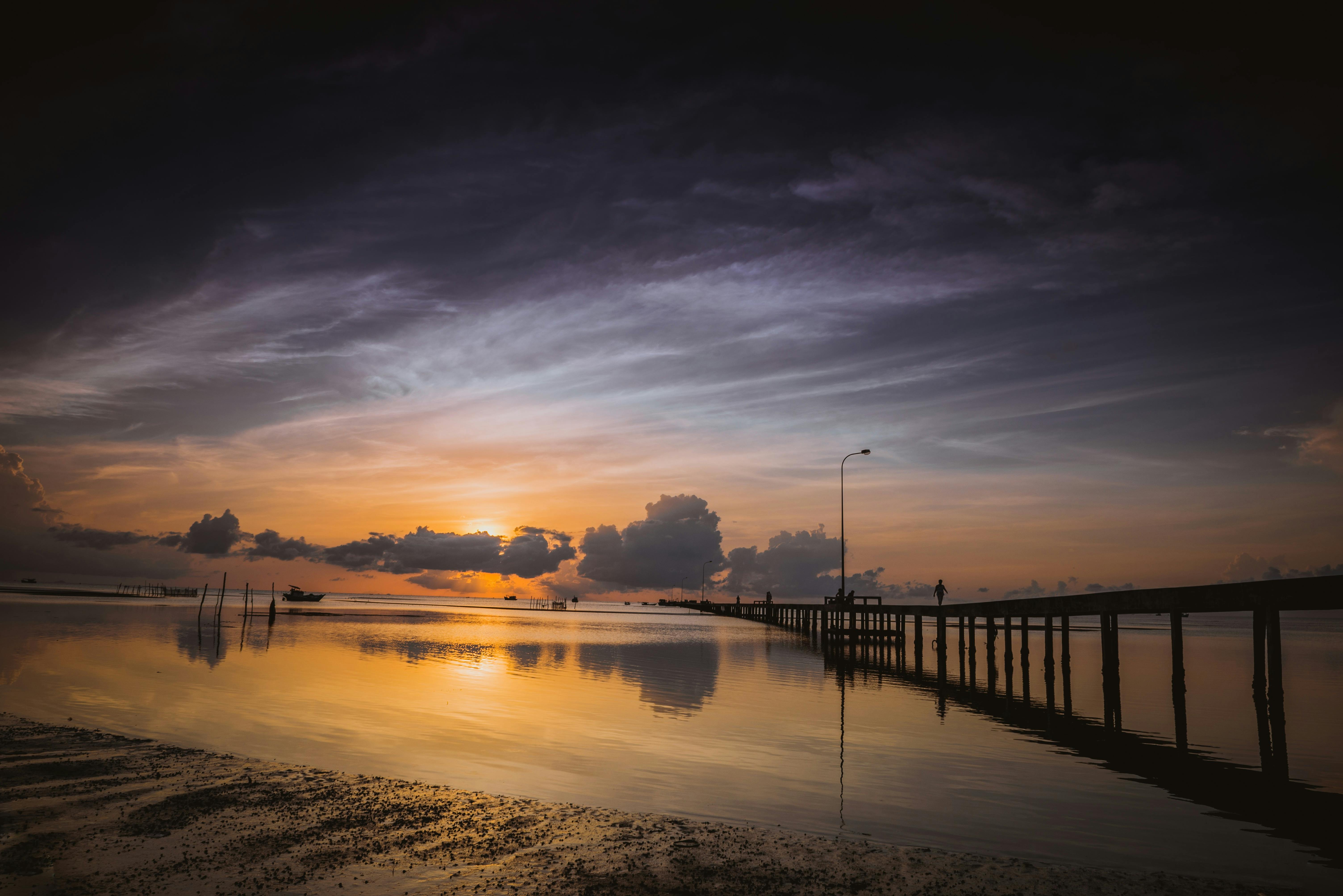 Photo Gratuite De Ciel Coucher De Soleil Coucher Du Soleil