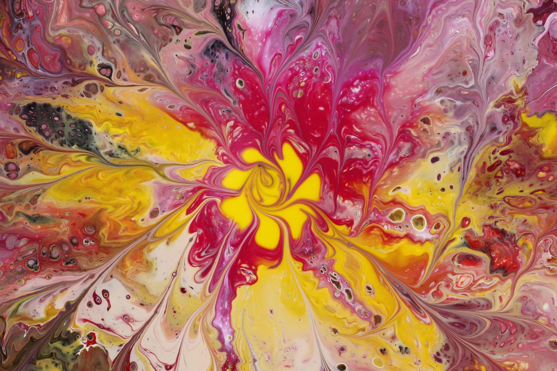 Vibrant Abstract Paint Swirl with Bold Colors · Free Stock Photo