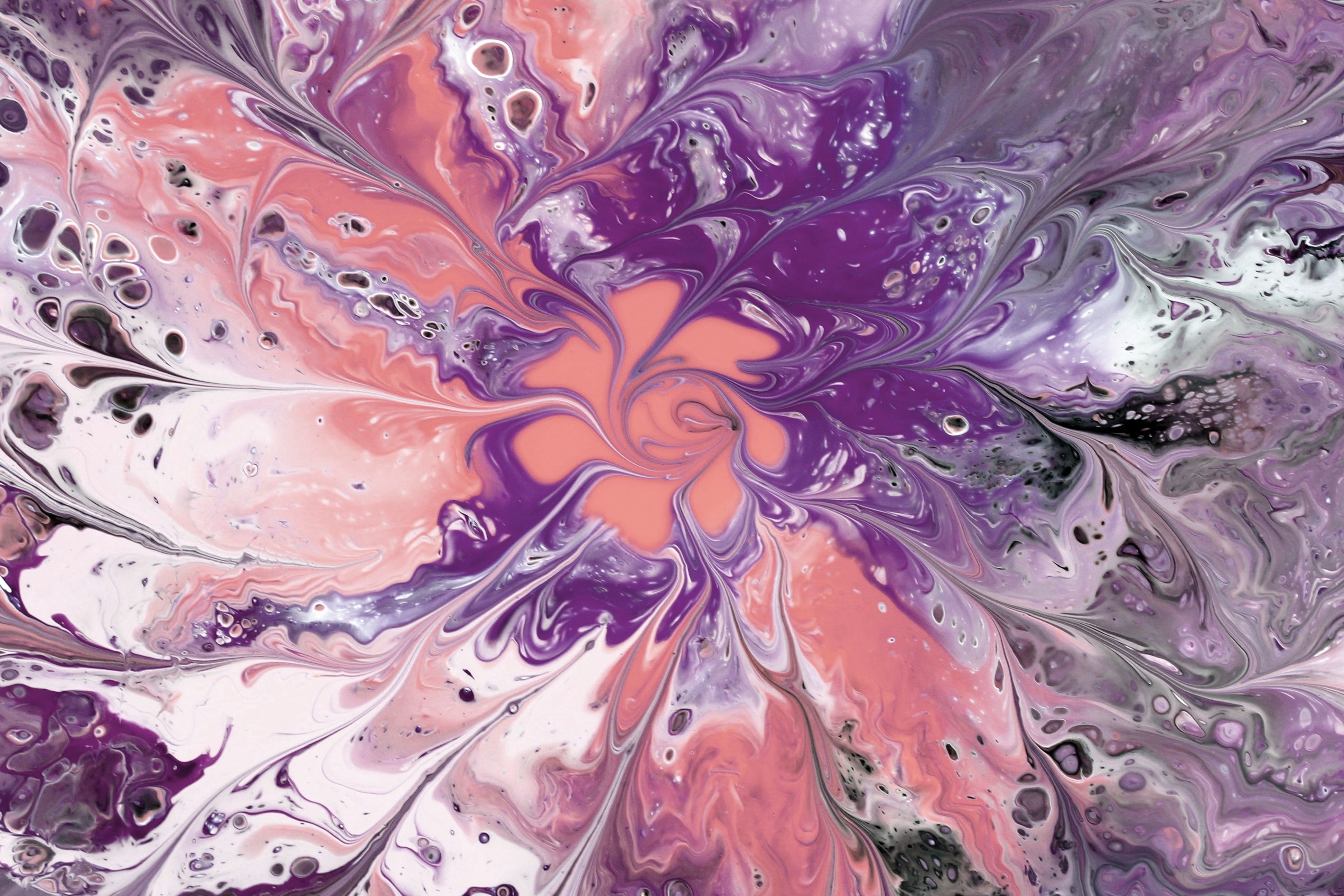 Vibrant Abstract Fluid Art with Pastel Swirls · Free Stock Photo