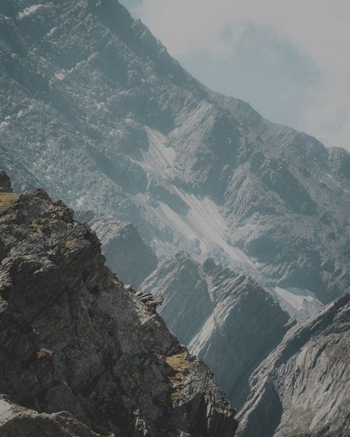 Free Stunning view of the rugged peaks of the Alps in Chamonix, France. Stock Photo