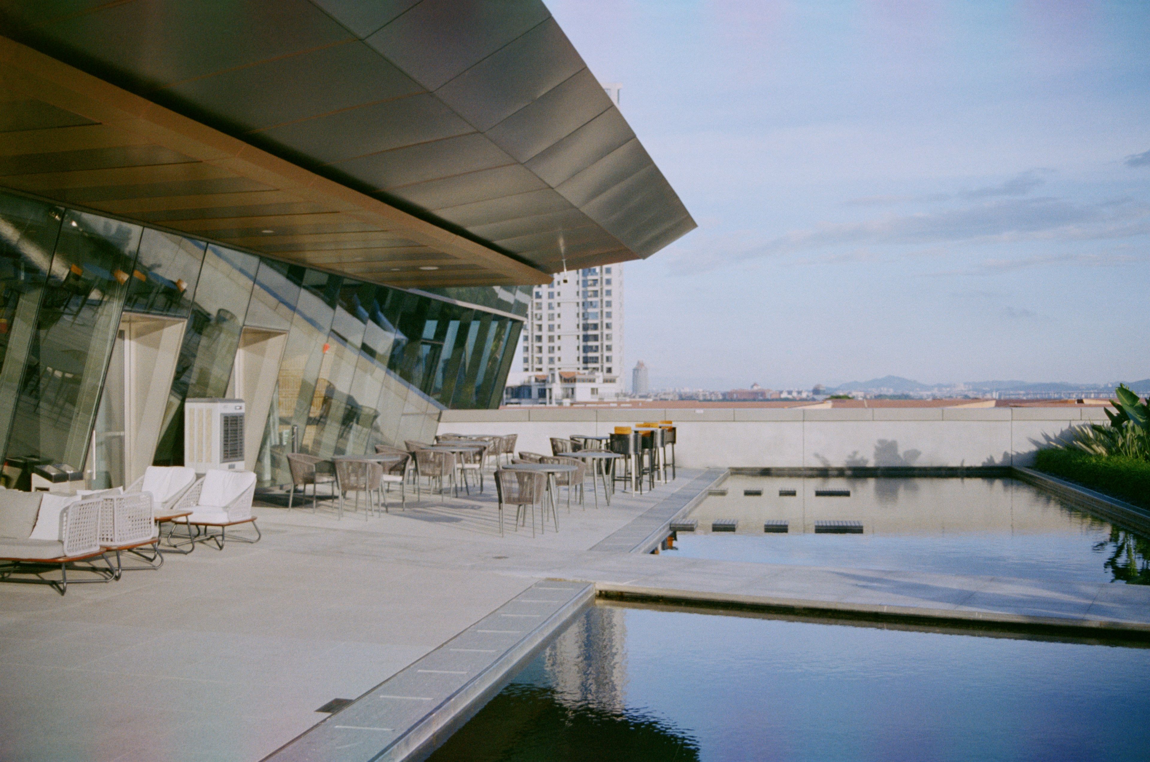 Rooftop pool and city view at a boutique hotel in Lisbon's Príncipe Real