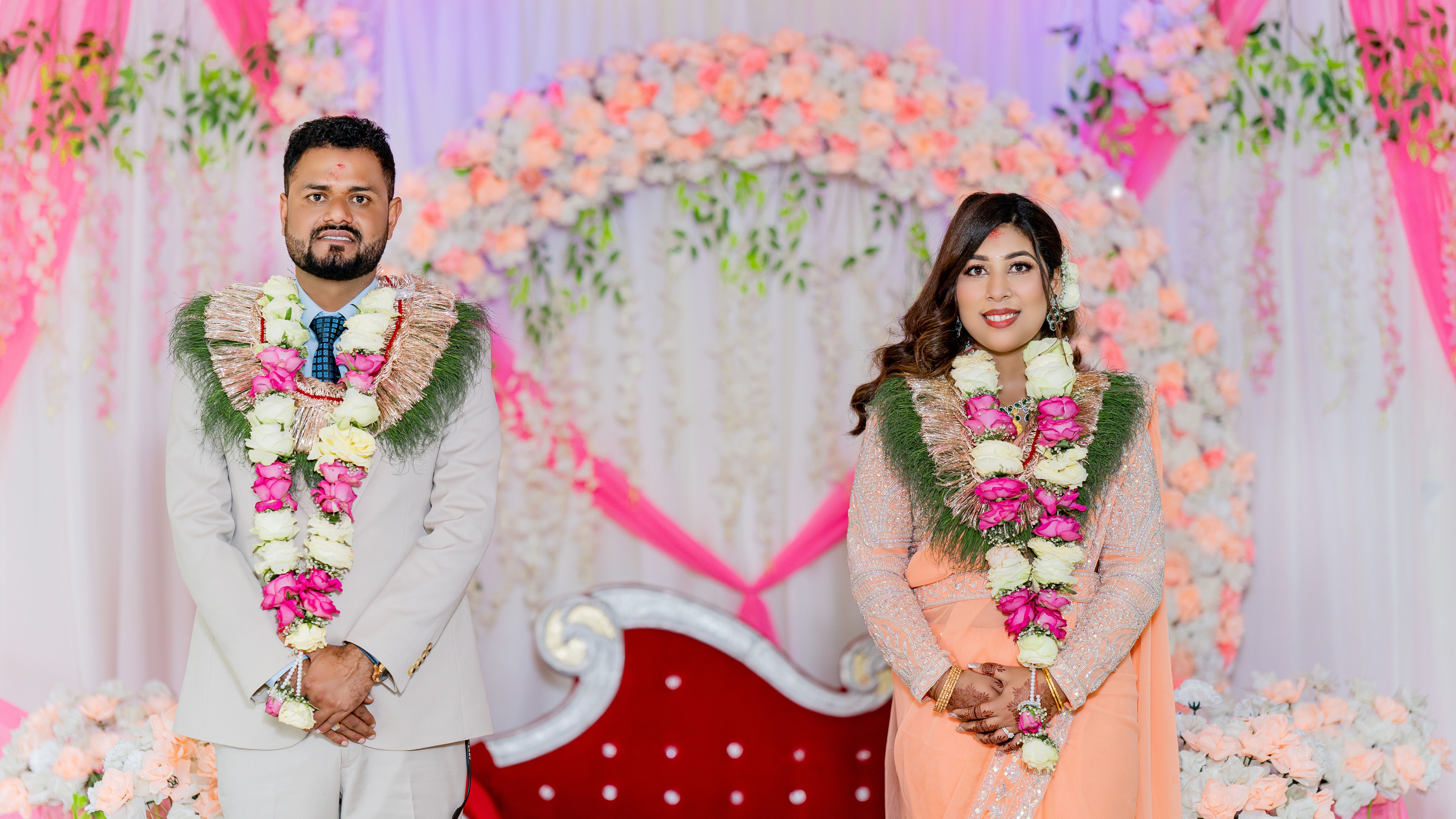 Elegant Couple in Traditional Indian Wedding Attire · Free Stock Photo